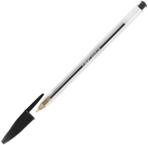 BIC Cristal Original Smudge Free Ballpoint Pens, Ideal for School, Black, Medium Point (1.0mm), Pack of 50 - View 8