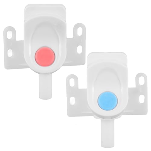 DOITOOL Grifo para Dispensador de Bebidas de Plástico Accesorio de Repuesto de 2 Piezas Pulsador Tipo Tecla Colores Rojo y Azul Compatible Enfriadores y Purificadores de Agua para Uso