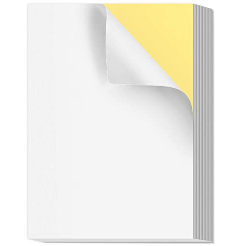 60 Feuilles A4 Autocollant Imprimante papier autocollant imprimante Etiquette Adhésif Blanc parfait pour Imprimante à Jet d'Encre
