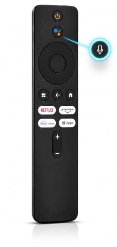 Image of Xiaomi TV Remote Compatible with All Xiaomi Smart LED Android 4K UHD TV Models, Bluetooth Voice Replacement Remote Control with Netflix Prime Video Apps Hotkeys, Black, LED 654 VC