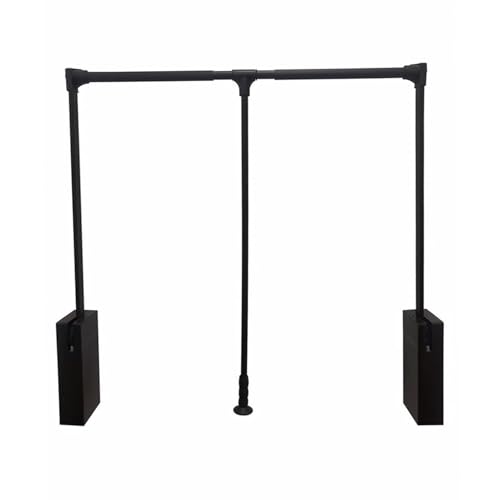 Barre de penderie rétractable en aluminium marron pour dressing - 2