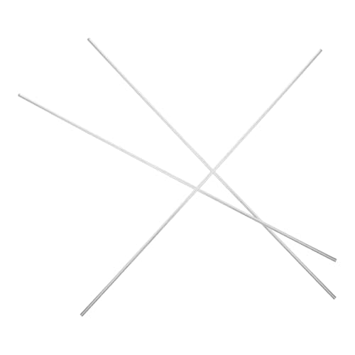 Garneck Tiges Rondes en Alliage D'aluminium Léger et Résistantes la Déformation, 3 Pièces pour Fabrication Artisanale et Modèles Réduits, Couleur Argenté