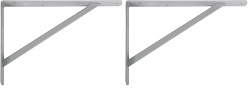 Équerre d'étagère murale pour salon et garage console acier gris métallisé 250x200