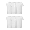 Fruit of the Loom – Camisetas interiores de manga corta y cuello redondo para hombre, absorben la humedad, sin etiquetas, Blanco, paquete de 6., XXL