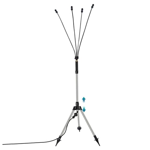 Rociadores de pie para Patio Exterior, Sistema de rociado portátil de Altura Ajustable con línea de Agua de 8 m, rociadores de Agua Flexibles para refrescar Patios, porches, Piscinas y barbacoas.