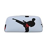 sdfhu karate boy vector cintura cambiabile stampa a colori adulti matita sacchetto versatile astuccio cerniera multifunzionale cerniera astuccio, oro, taglia unica
