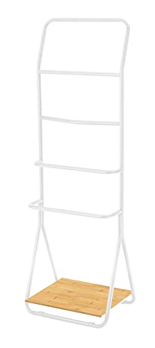 Wenko Portasciugamani Verona bianco con 4 aste, Metallo, 51 x 156.5 x 40 cm