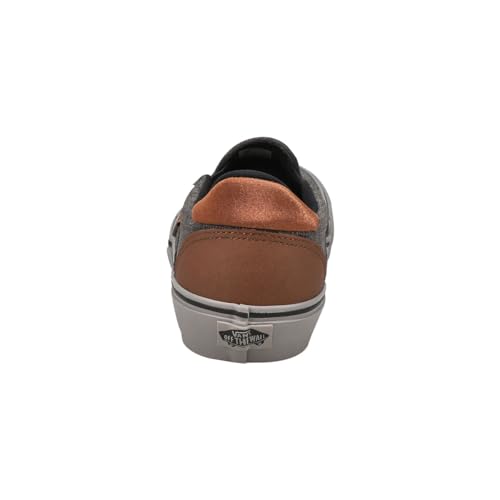 Vans Vans Unisex Asher DX Deluxe Textile - Slip On Low Cut Design Shoes - Black/Grey 12
