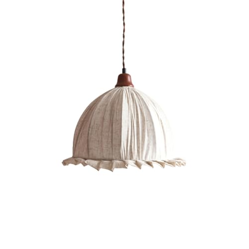 BAICXT Hemisphere Natural Pendant Light Handmade Minimalist Fabric Hanging Lamp