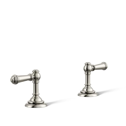 Kohler K-98068-4-SN Artifacts Bathroom Sink Lever Handles, Less Spout, Vibrant Polished Nickel, One Size