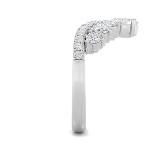 14K White Gold Lab Grown Diamond 1.50 CTTW Pear Cut Center Multi-Stone Ring3