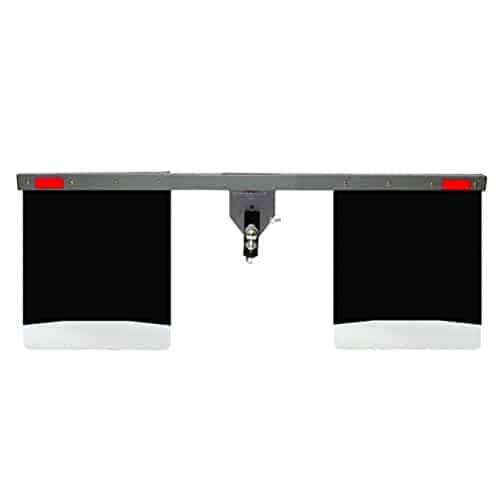 Image of 74 inch Wide x 20 inch Tall Hitch-Mounted Mud Flaps: Three Solid Mounts for 2 inch x 2 inch Receiver Hitches by NorthWest Steel Crafters
