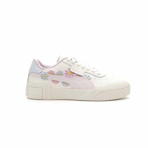 PUMA Kids Girls Cali Embroidered Lace Up Sneakers Shoes Casual - Off White - Size 6 M