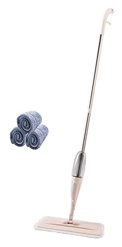 Trapeador de Microfibra en Aerosol para Limpieza de Pisos, en seco y húmedo, con Botella Recargable, Apto para Pisos de Madera y laminados (Color: Rosa, tamaño: 4) (Rosa 2) (Rosa 3)