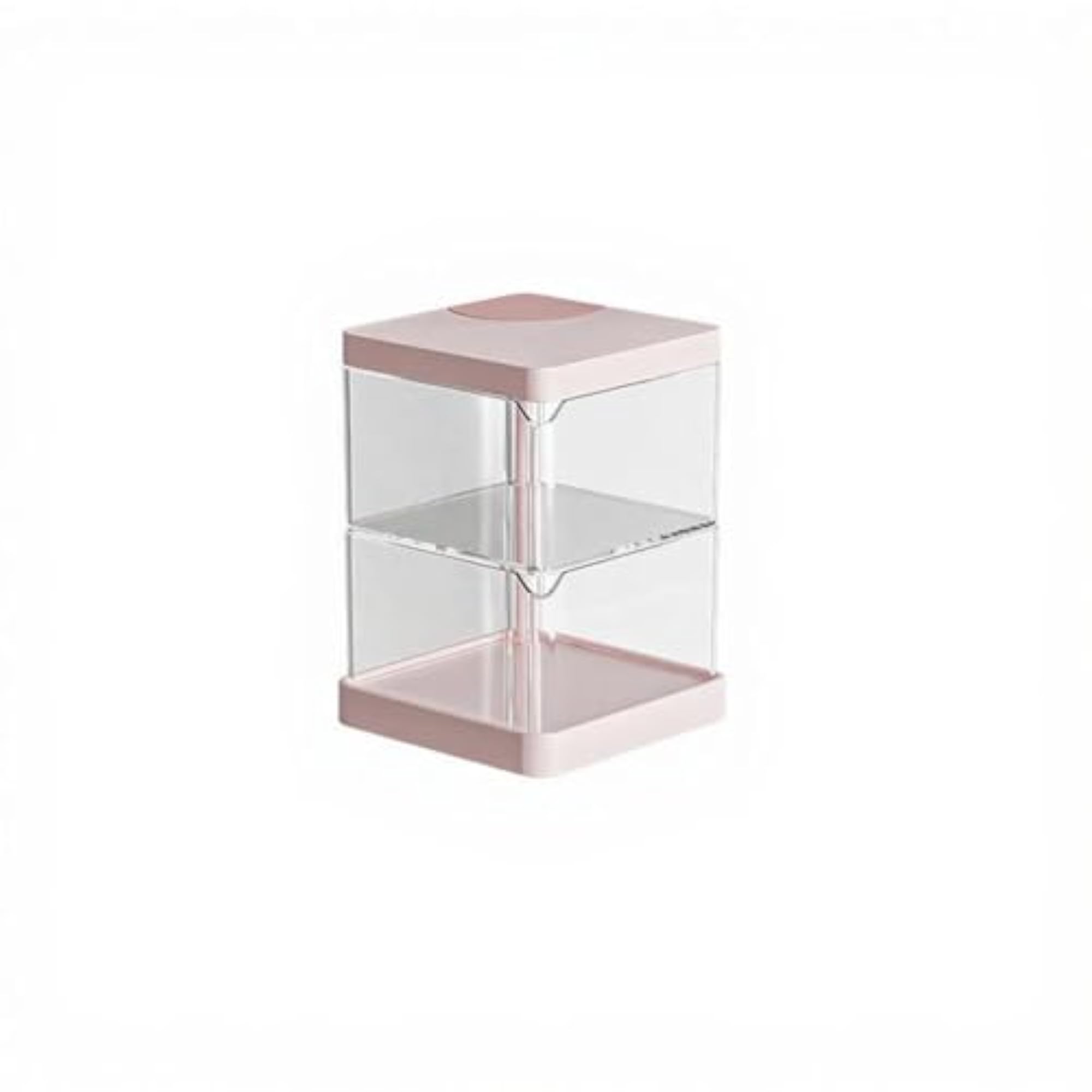 Rotating Dustproof Makeup Organizer, Multi-Tier Storage Box
