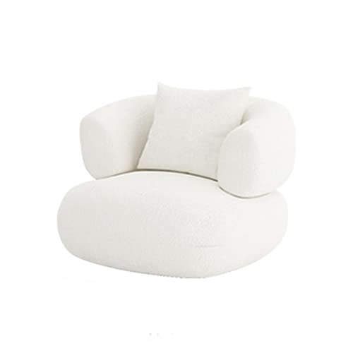 GELASIGE Sofá pequeño nórdico de tela con reposabrazos, sofá de recepción interior adecuado para sala de estar, dormitorio, salón, sofás pequeños para espacios pequeños (A)