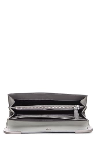 Pre-Loved Grey Intrecciato Continental Wallet, Grey4