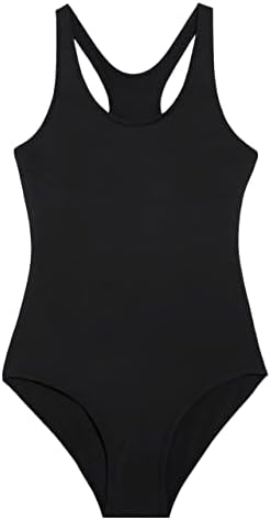 KNIX Kt Teen Period Swim Sport One-Piece - Period Swimwear for Teens - Black