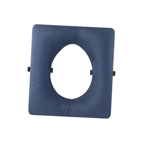 Oshhni Cojín para Asiento de Inodoro Repuesto Portátil Funda Acolchada Almohadilla Suave para Baño con Correas de Fijación Adecuado para Camping Y Adultos, agujero redondo