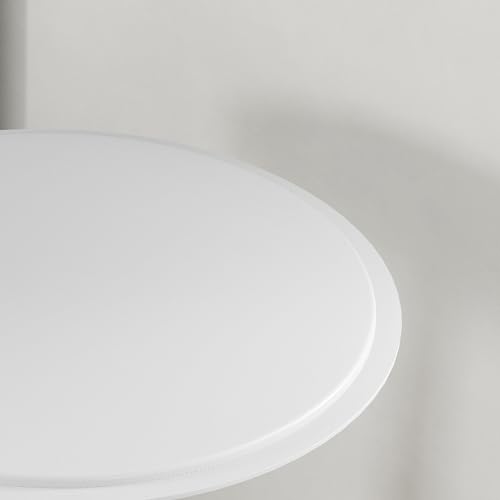 HOMCOM Mesa de Bar Redonda Ajustable en Altura 67-93 cm, Mesa Alta de Bar, Tablero Ø63 cm y Giratorio 360°, con Base Redonda de Metal Cromado, para Bistró, Cocina Comedor, Blanco - imagen 9