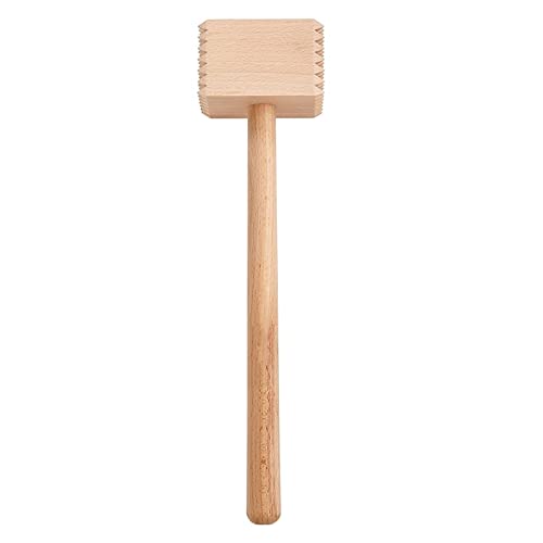 Martillo de madera para ablandar carne, herramienta de preparación para marinar, doble cara, para machacar carne de res
