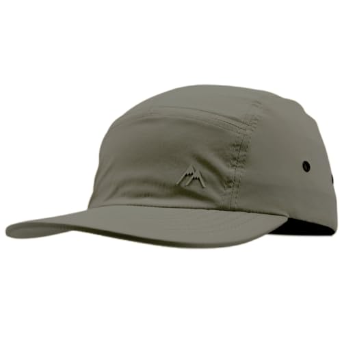 Image of YAMEE Quick Dry 5-Panel Baseball Cap for Men/Women - Waterproof Sports Hat, Adjustable for Running Cycling Golf | Hip Hop Dad Hat (UK, Alpha, One Size, Army Green)