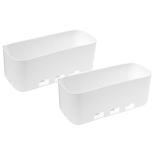LOPUNER Organizador Extraíble bajo Fregadero 2 Piezas Estantería Adhesiva sin Perforaciones de Polipropileno PP Resistente Soporte de Pared para Cocina y Baño Almacenamiento Práctico