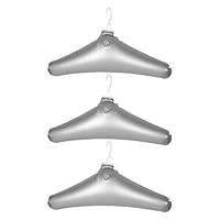 NUOBESTY 3pcs Foldable Inflatable Clothes Hangers Lightweight Portable Travel Drying Rack Anti-wrinkle Rounded Edges Compact for Home Car Camping Outdoor Use