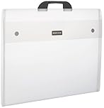 Westfolio Type G Clear Expandable Folio Carry Case Crystal A3, Paper, Carry Bag Folder, Essentials for Students Art, Artwork, School, Class, University, College, Homework, Projects