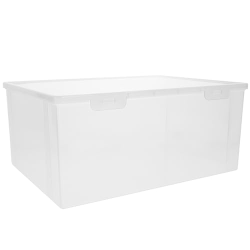 CIYODO Boîte de Rangement pour Documents A4 en Plastique PP Grand Format Surélevé Porte-Papier Robuste pour Bureau Organiseur de Fichiers et Stockage pour Dossiers et Papiers
