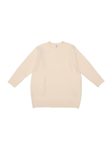Image of Seta T Women's Sweaters Long Sleeve Crewneck Cozy Oversized Sweater Loose Fit Tunic Tops with Pockets