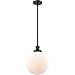 Innovations 201S-BK-G201-10 X-Large Beacon 1 Light Mini Pendant Part of The Franklin Restoration Collection, Matte Black