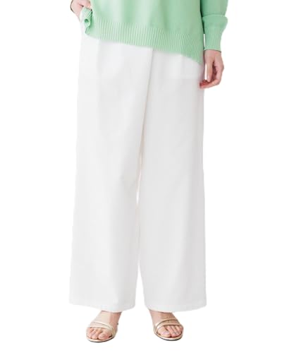 [アンタイトル] フルレングスパンツ 【セットアップ可能】 フロントラップ ワイドパンツ 15362410 レディース ホワイト(001) 04(2LT)