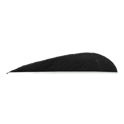 TRUEFLIGHT Feathers PARABOLIC Solid Color 3 LW Black 100/PK.