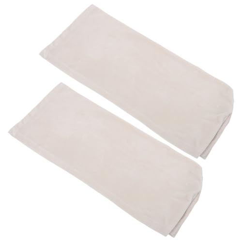 Gatuida 2 Fundas para Reposabrazos de Sofá de Terciopelo Elásticas Antideslizantes y Lavables Color Blanco Hueso para Sillones Reclinables Protección contra Rayones y Desgaste