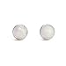Tiny Opal Stud Earrings, Simulated, 3mm, Sterling Silver
