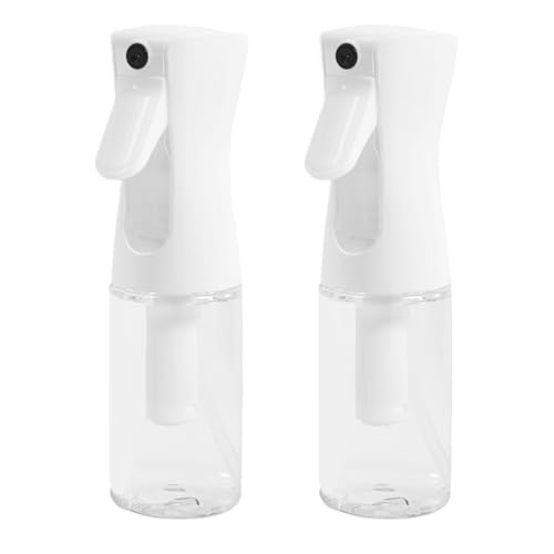 2個セット スプレーボトル 連続ミスト 200ml 超微粒子0.3mm 極細ミスト 霧吹き アルコール対応 化粧水詰め替え用 PET素材 家庭・美容院・園芸・車掃除向け 漏れ防止