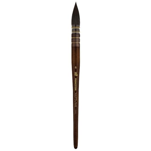Princeton Artist Brush, Neptune Series 4750, Synthetic Squirrel Watercolor Paint Brush, Quill, Size 8