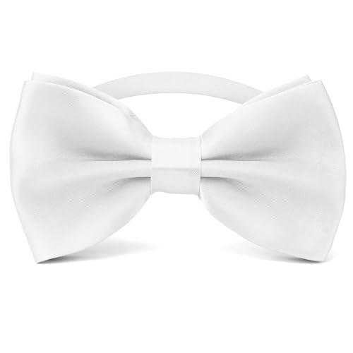 Image of Bow Ties for Men,Mens Bow Tie,Black Ties for Men,Black Tie Adjustable Solid Color Pre-tied for Boy Party Wedding