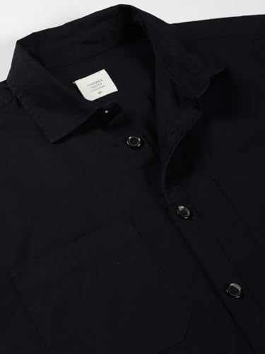 Image of Thomas Scott Men's | Solid | Full Sleeve | Oversized Fit | Cotton Blend | Spread Collar | Casual Shirt