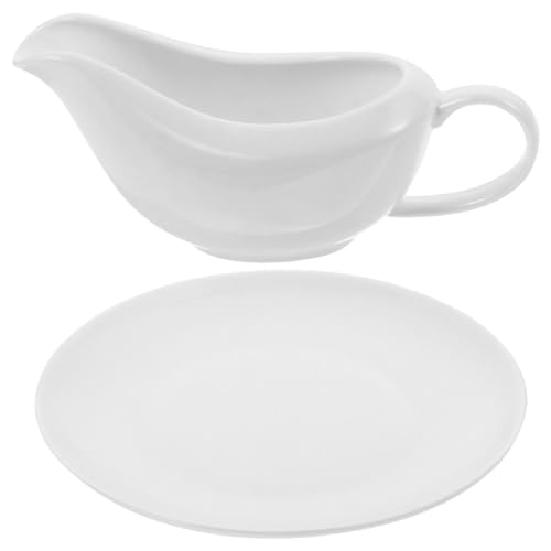 OFFSCH Gravy Boat Dish Elegant Sauce Cup Pitcher for Restaurant Condiments Comfortable to Hold Handle