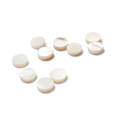 Garneck 6.3mm Guitar Fretboard Dots 10 Pack White Shell Sound Dot Inlays Easy Mounting for Guitar Ukulele