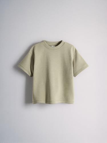 THE SET Jungen Kurzarm-T-Shirts und Shorts aus Baumwolljersey, 2er-Pack Navy/Khaki 158