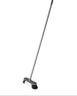 Addis Broom with 3-Piece Handle, Metallic Grey