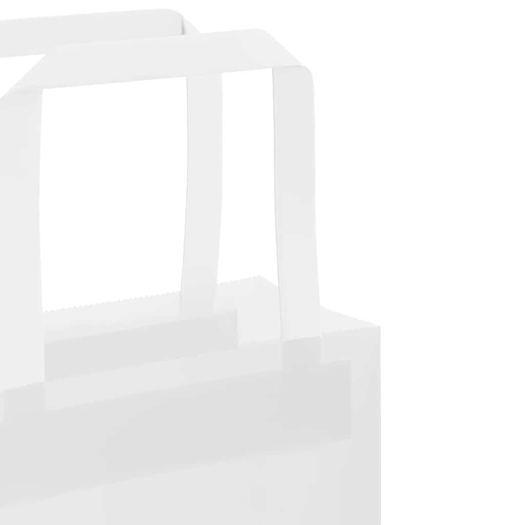 vidaXL Bolsas de Papel con Asas 50 uds Blanca 45x17x48 cm