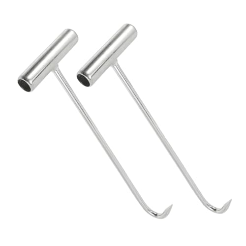 FELTECHELECTR 2pcs Manhole Cover Hook Manhole Hook Manhole Lid Hook Metal Manhole Cover Lifter Manhole Cover Lifting Hook Manhole Cover Lifting Tool Manhole Cover Lifter Tool Manhole Lid Lifter