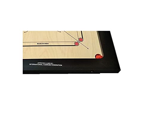 Precise Finest 12Mm Carrom Board With Coins, Striker, And Powder By Tabakh, Black #TOP2