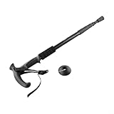 Kivivaka Bastón de senderismo ligero y portátil para senderismo, función telescópica con punta de goma antideslizante, ajustable de 53 a 110 cm (negro)