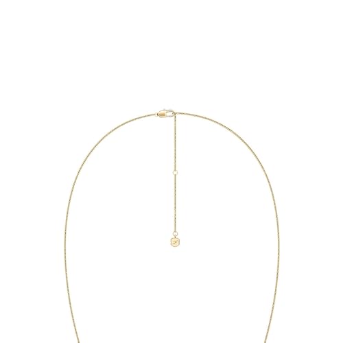 Image of Fossil Women's Gold-Tone Stainless Steel Pendant Chain Necklace for Women