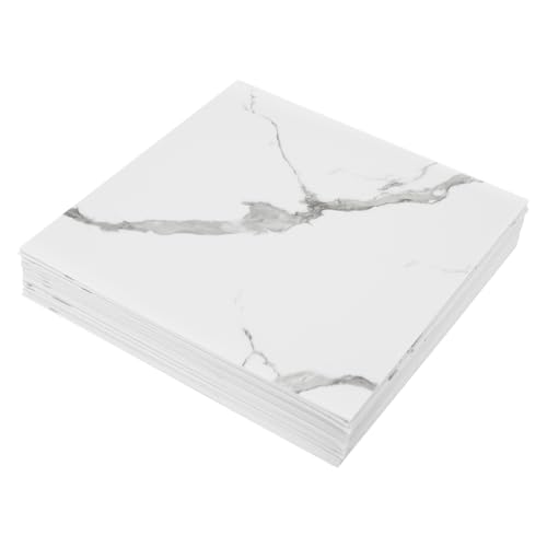 22 paneles de pared autoadhesivos, 30 x 30 cm, imitación de mármol, revestimiento de pared, impermeables, paneles de pared para cocina, ladrillos, paredes (blanco)